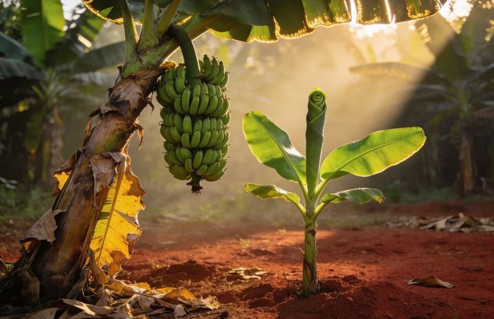 Banana Plant. An AI-created illustration for chapter 087, Ready Before You Go.