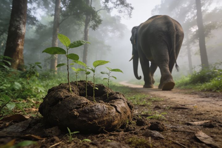 Forest. An AI-created illustration for chapter 098, Planted by Elephants.