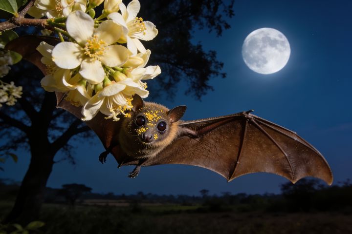 Fruit Bat. An AI-created illustration for chapter 089, The Night Shift.