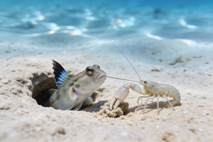 Goby. An AI-created illustration for chapter 065, You Dig, I Watch.