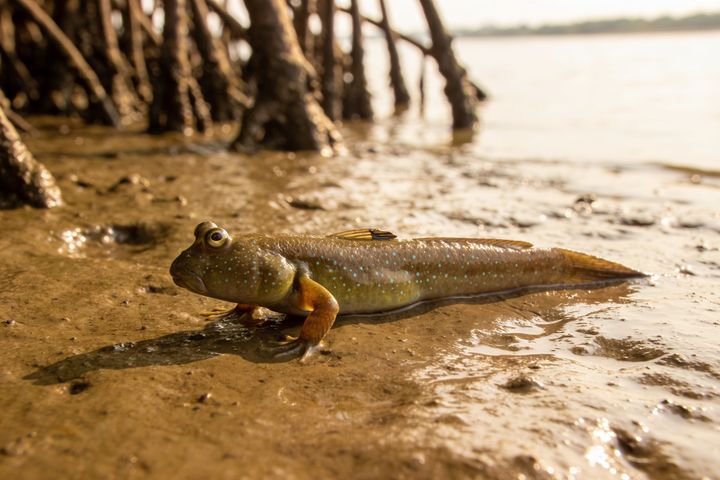 Mudskipper. An AI-created illustration for chapter 052, When the Tide Goes Out.