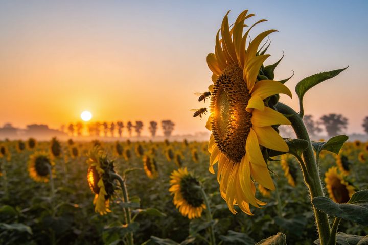 Sunflower. An AI-created illustration for chapter 031, Face the Morning.