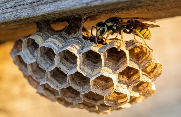 Paper Wasp. An AI-created illustration for chapter 011, The First Paper Mill.