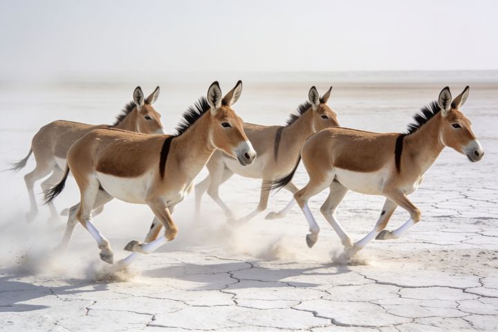 Indian Wild Ass. An AI-created illustration for chapter 053, Free Where It's Hard.